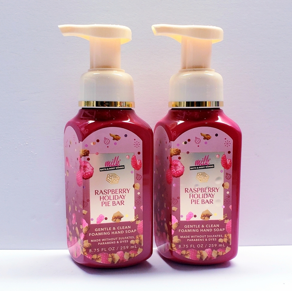 Bath & Body Works RASPBERRY HOLIDAY PIE BAR Gentle & Clean Foaming Hand Soap (2)